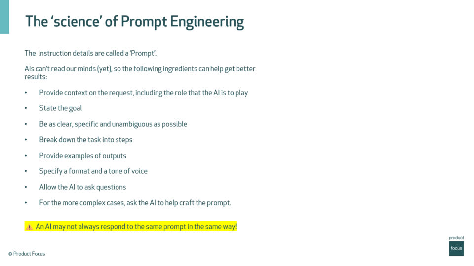 The ‘science’ of Prompt Engineering