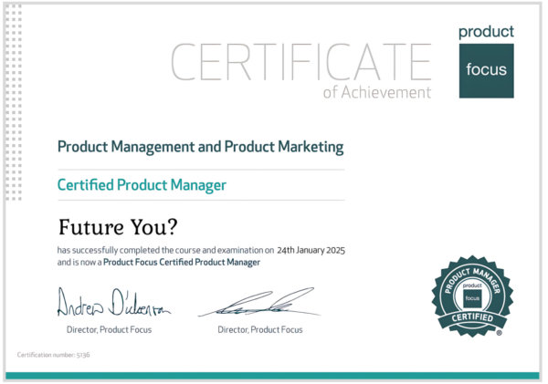 Product Management Product Marketing Certified Certificate
